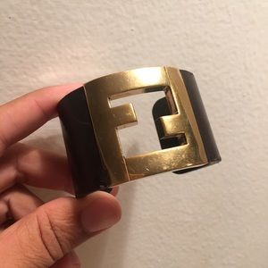 Fendi Wooden Logo Cuff